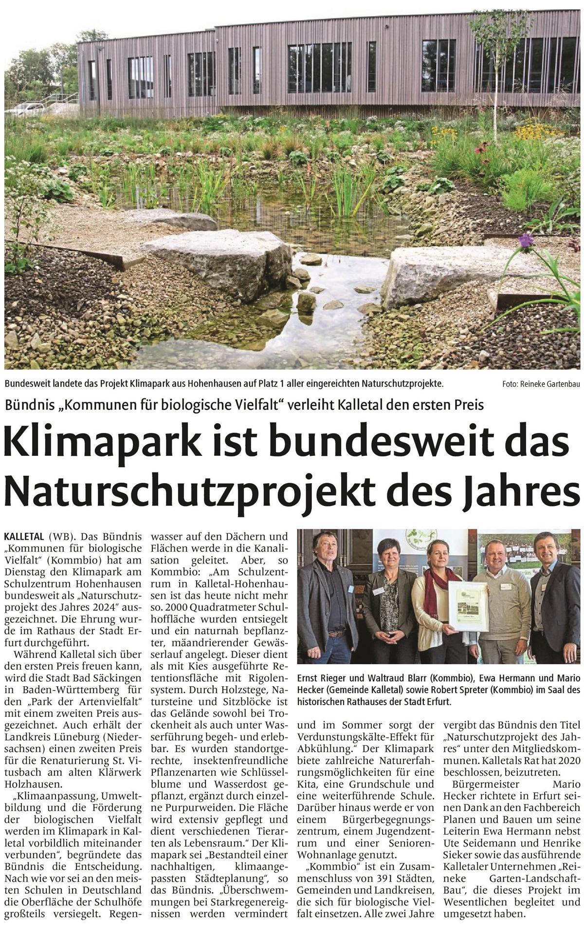 Klimapark ist bundesweit das Naturschutzprojekt des Jahres Westfalenblatt 17.04.24